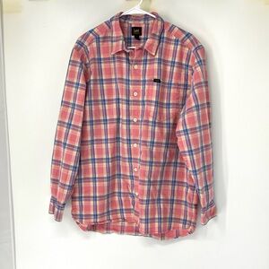 Lee Men's Plaid button down flannel Shirt XL